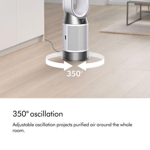Dyson Hot + Cool Gen1 454856-01 Air Purifier - White - Annotation - 350 degree oscillation