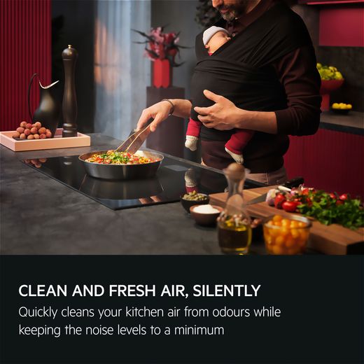 AEG 8000 AuroraTech® 90cm Cooker Hood - Black - Annotation - Clean fresh air shot