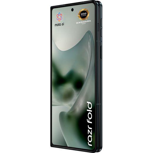 Motorola Razr 70 Fold 512GB in Blackend Blue - left perpsective shot