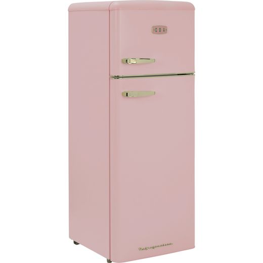 CDA Fridge Freezer - Pink - Right perspective shot