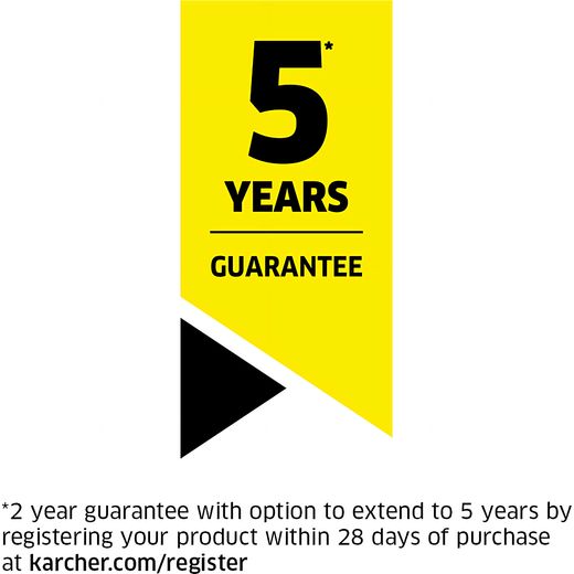 Kärcher 1.324-302.0 Pressure Washer Yellow - Annotation -  Warranty shot