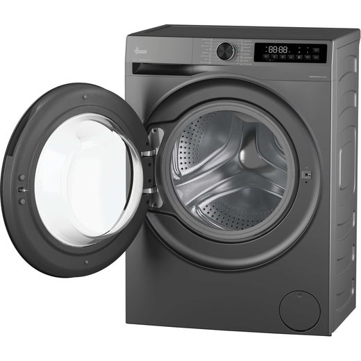 Hoover Pro Wash Series 3 HBR 411BL9G-80 11kg Washing Machine with 1400 rpm - Graphite - Left perspective with door open shot 