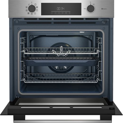 Beko BBIE12501WXP Built In Electric Single Oven - Stainless Steel - Door open