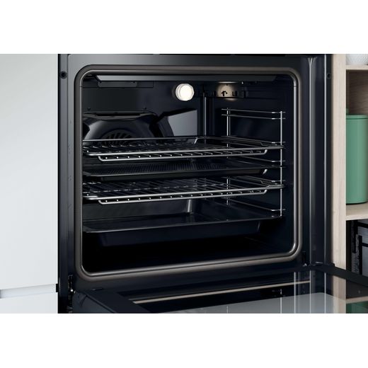 Hoover H-OVEN 300 Built In Electric Single Oven - Black - Close up oven open in kitchen shot 
