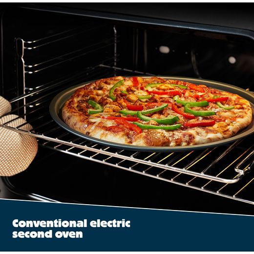 Belling Cookcentre 100DF 100cm Dual Fuel Range Cooker - Stainless Steel - Annotation - Conventional electric second oven
