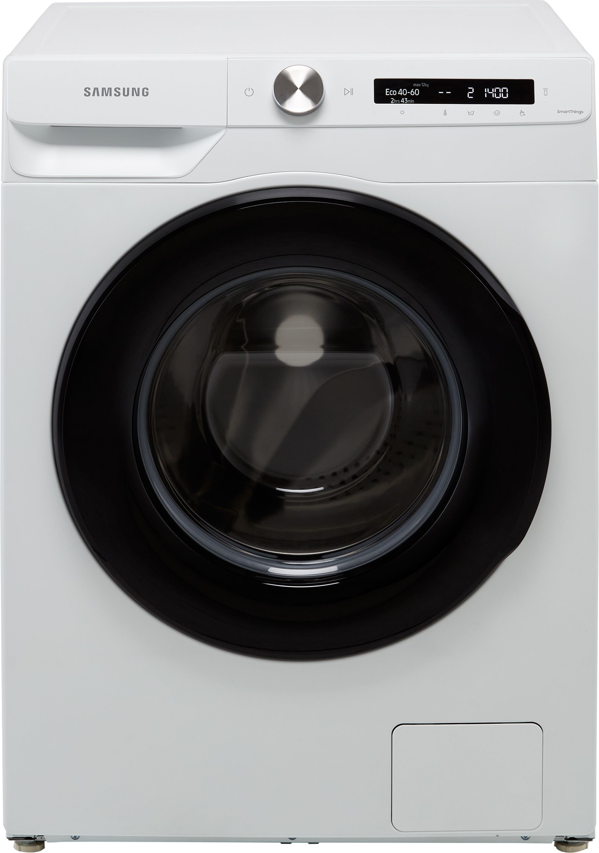 Samsung Series 5 ecobubble WW12T504DAW 12kg Washing Machine with 1400 rpm - White - A Rated, White
