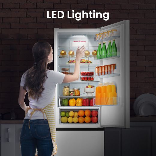 Hisense 70/30 Frost Free Fridge Freezer - White - Annotation - LED lighting