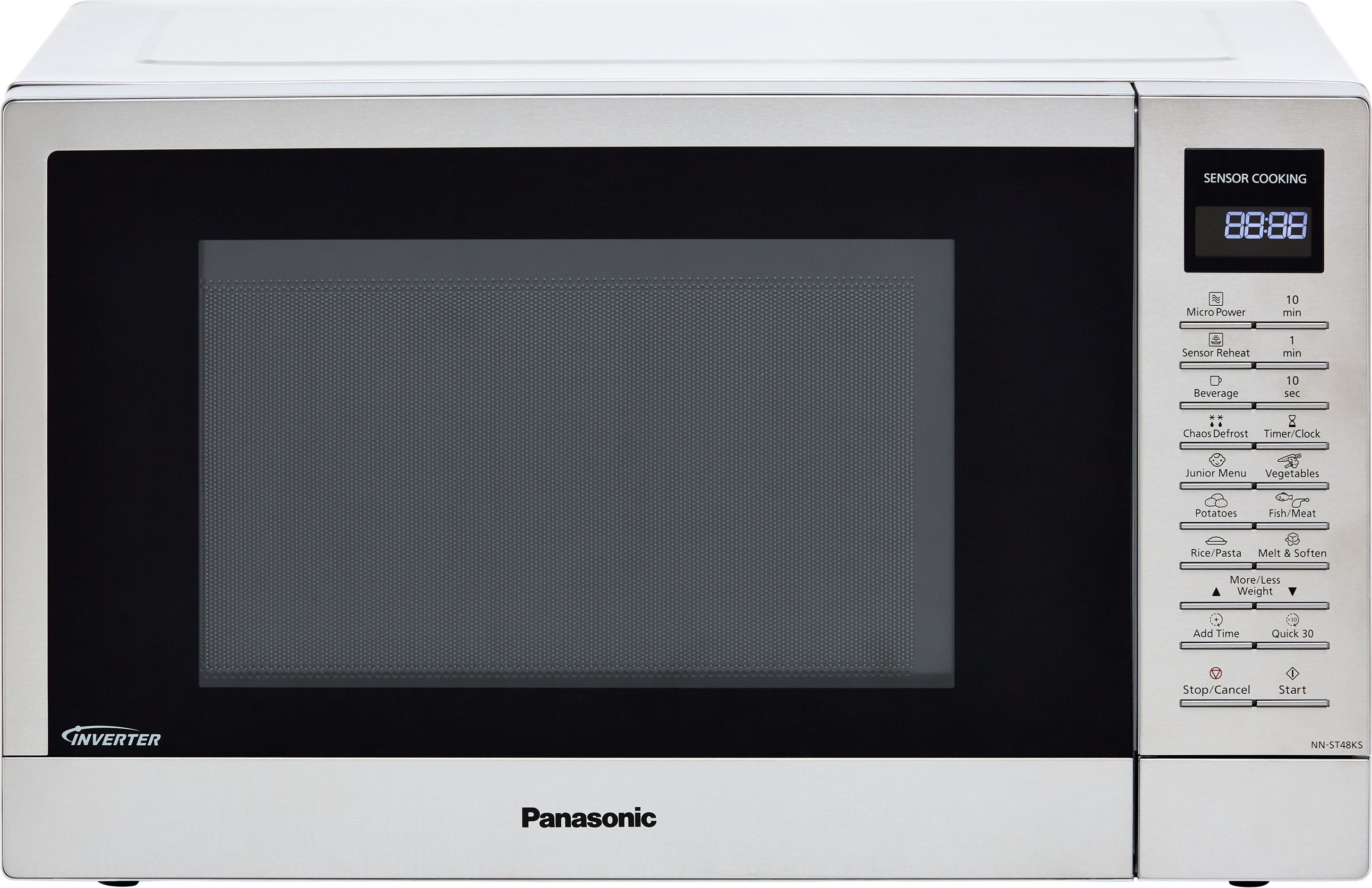 Panasonic NN-ST48KSBPQ 31cm tall, 52cm wide, Freestanding Microwave - Stainless Steel, Stainless Steel
