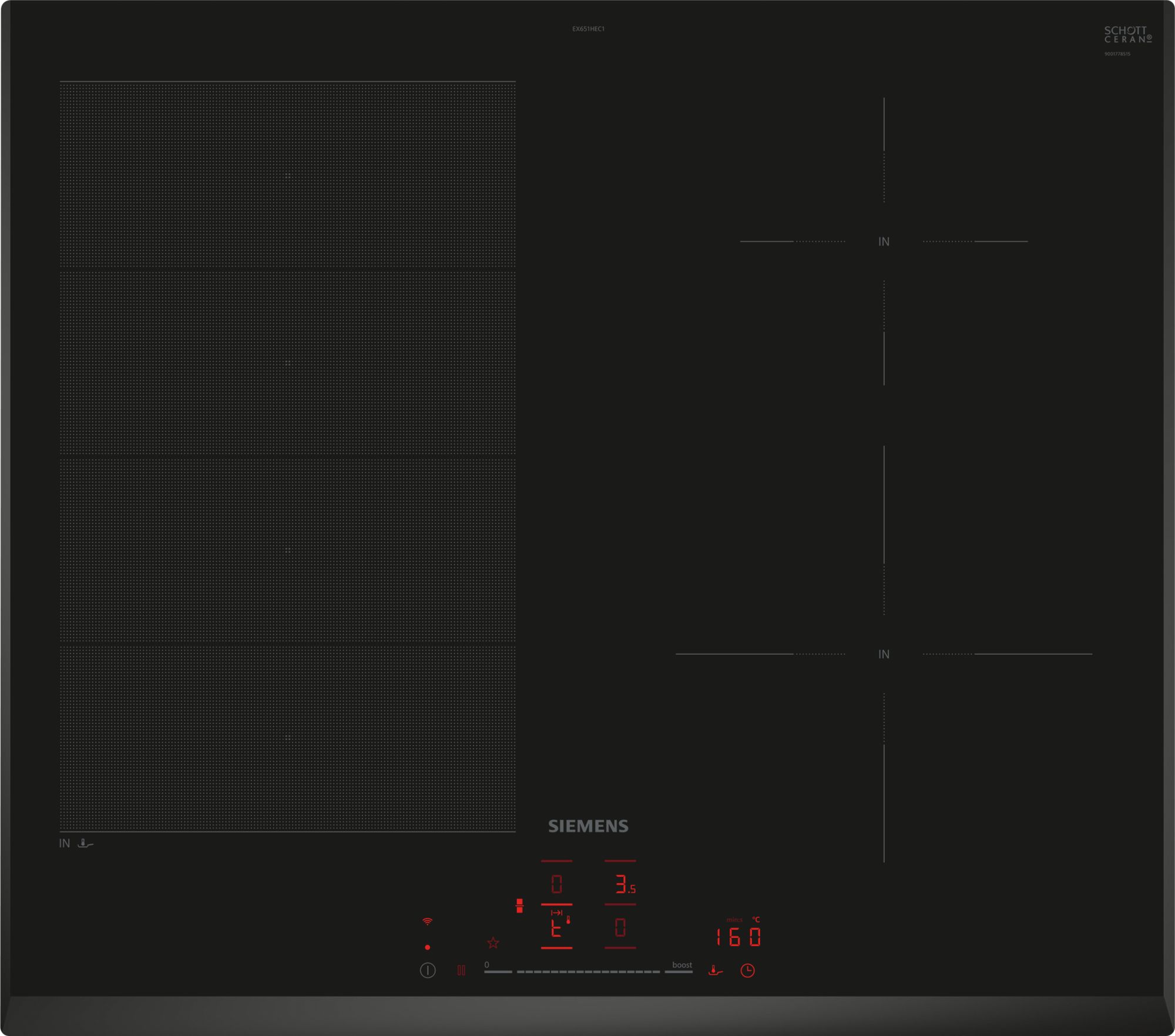 Siemens iQ700 EX651HEC1E Induction Hob - 60cm - Black