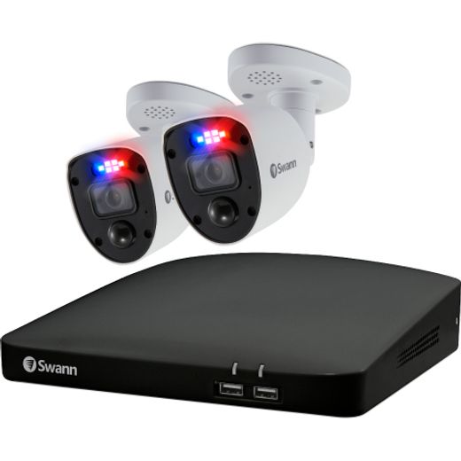 Swann Enforcer 2 Camera 4 Channel DVR Security System 4K - Black / White