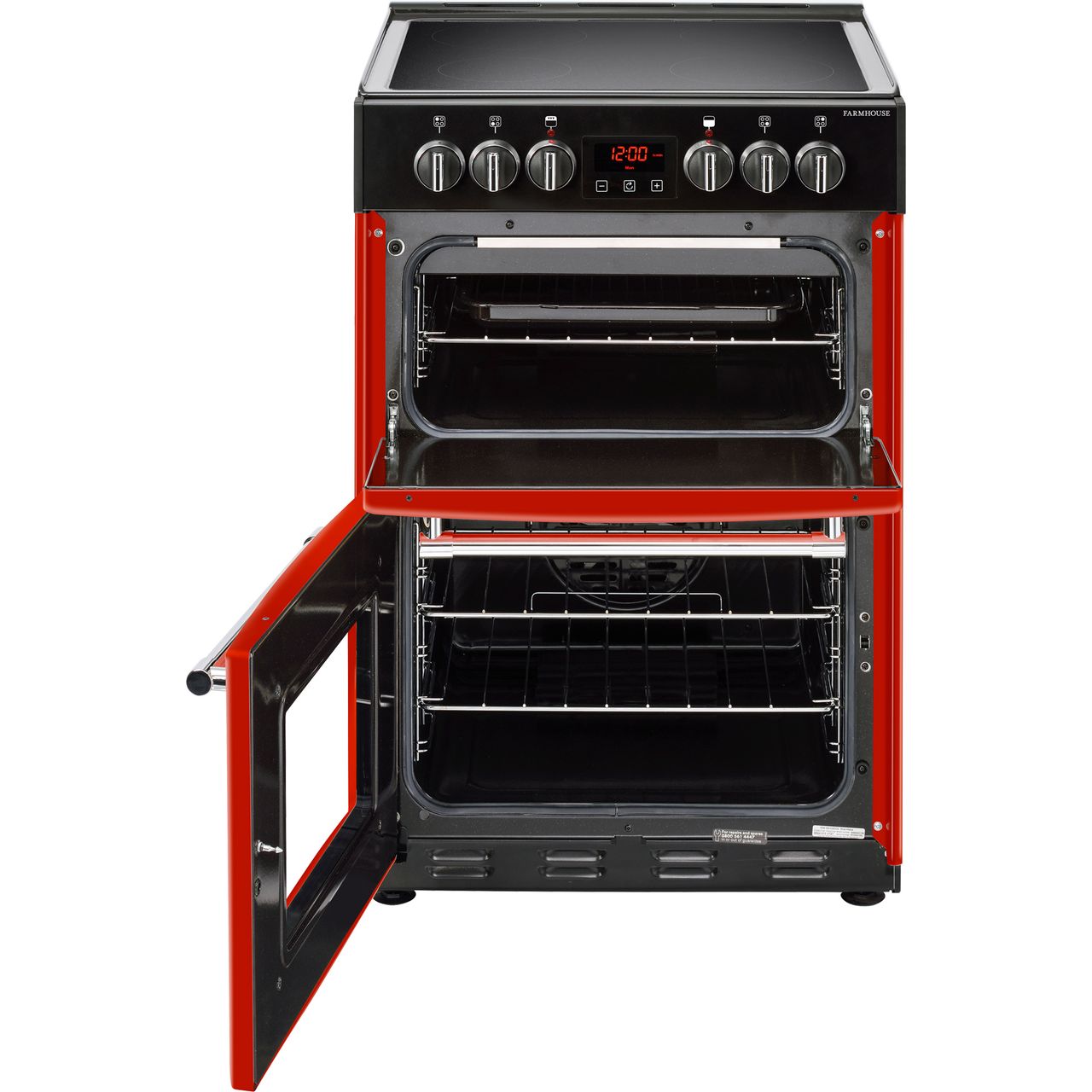 red electric cooker 55cm