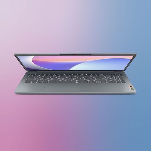 Lenovo IdeaPad Slim 3 15.6" Laptop - Intel® Core™ i3 N-series, 128GB eUFS, 8 GB RAM - Grey - Front on background