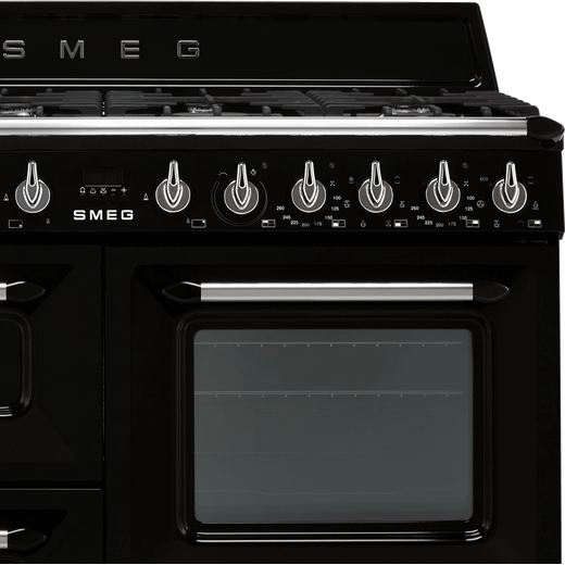 Smeg Victoria 110cm Dual Fuel Range Cooker - Black