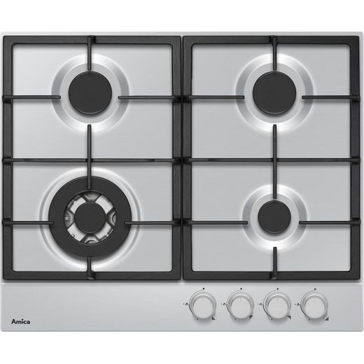Amica AHG6200SS 59cm Gas Hob - Stainless Steel