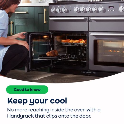 Rangemaster Professional Plus 110cm Dual Fuel Range Cooker - Stainless Steel - AO Annotation - Handyrack
