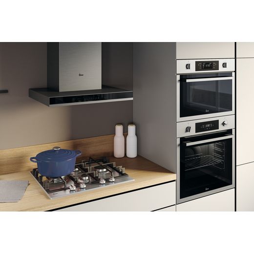 Hoover H-HOOD 300 HTS6CBH3X Wifi Connected 60cm Chimney Cooker Hood - lifestyle - angle shot of cooker hood above hob