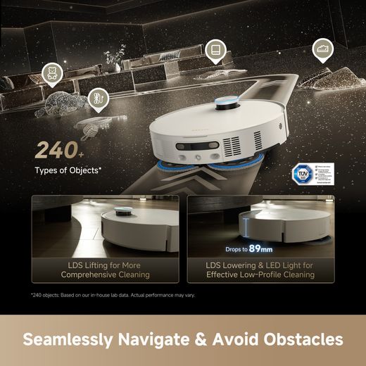 Dreame Matrix10 Ultra Robotic Vacuum Cleaner - White - Annotation - Obstacles