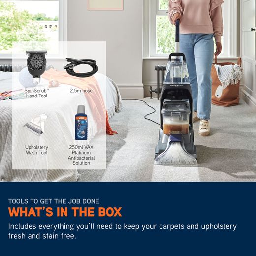Vax SpinScrub Power Plus CDCW-SSXA Carpet Cleaner - Annotation - Whats in the box