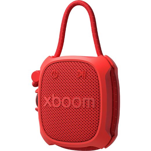 LG xboom Rock Wireless Speaker - TECHNO RED - left perspective shot
