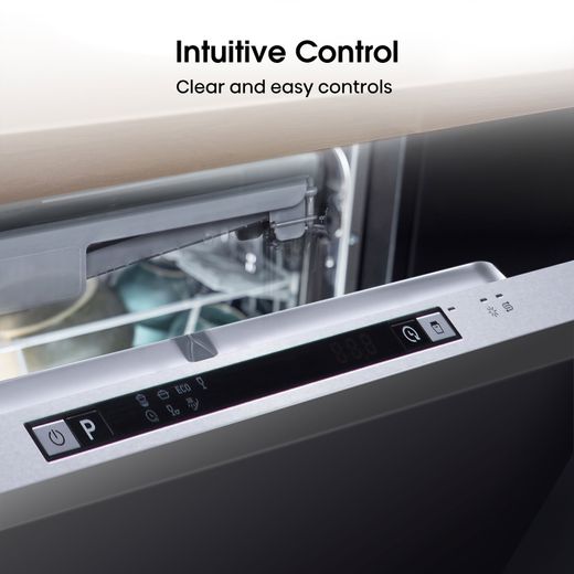 Hisense Fully Integrated Standard Dishwasher - Silver - Annotation - Intuitive control