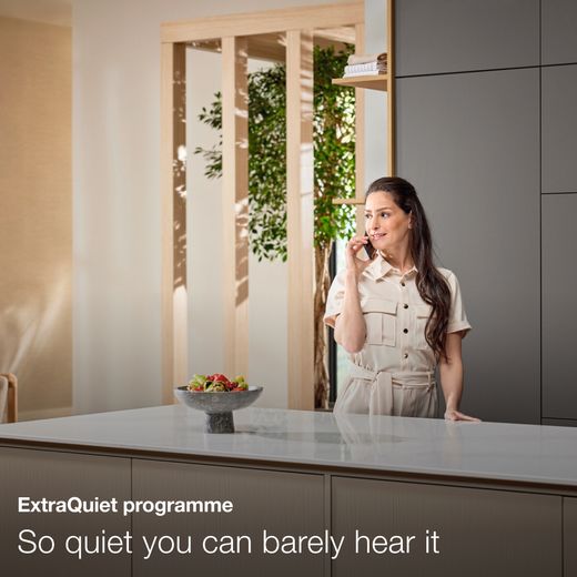 Miele Fully Integrated Standard Dishwasher - Clean Steel - Annotation - Extra quiet programme shot