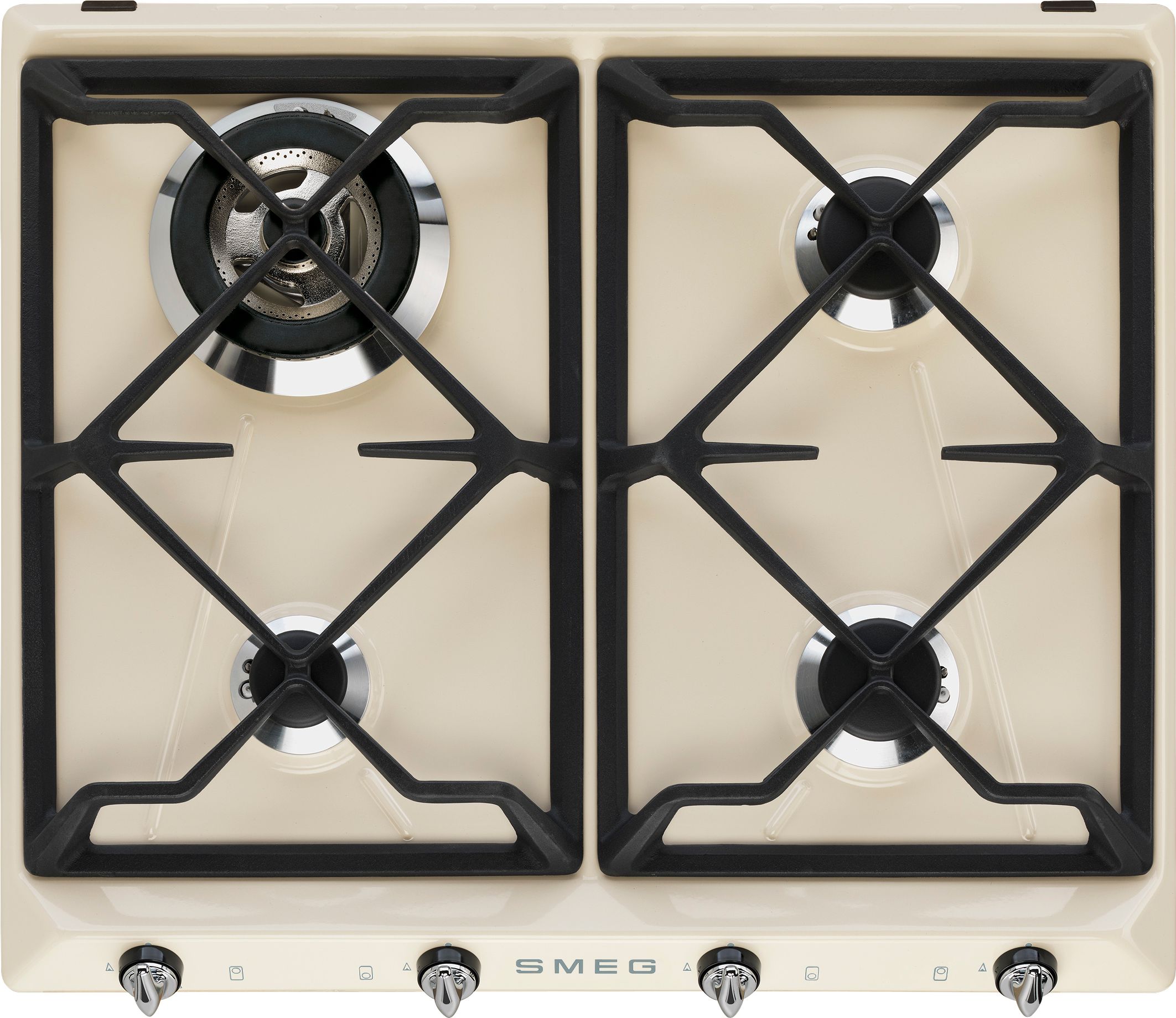 Smeg 60cm Gas Hob - Cream