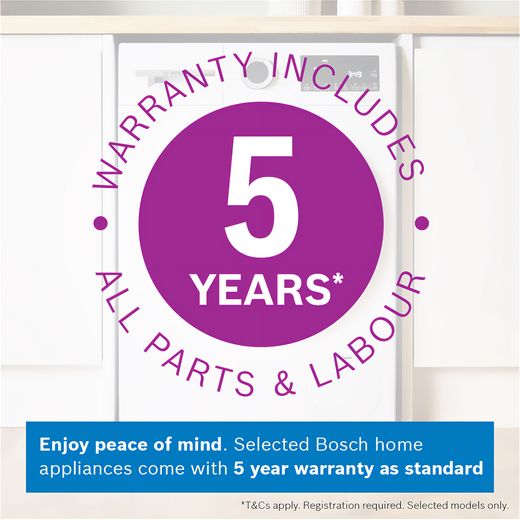 Bosch Series 6 10.5Kg / 6Kg Washer Dryer - White - Annotation - 5yr warranty