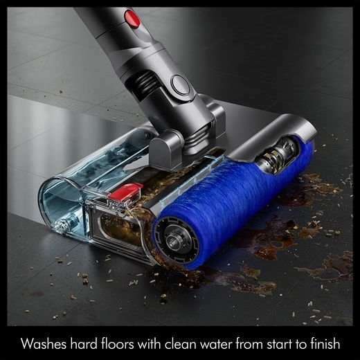 Dyson V10 Submarine Wet and Dry Cleaner - Blue / Silver - Annotation - Washes hard floors
