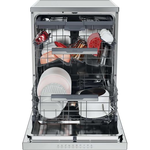 Hoover H-DISH 700 Standard Dishwasher - Stainless Steel  - front with door open shot
