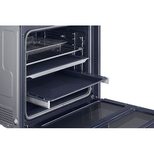 Samsung Series 5 Dual Cook Flex™ Electric Single Oven - Black Glass - Racks closeup