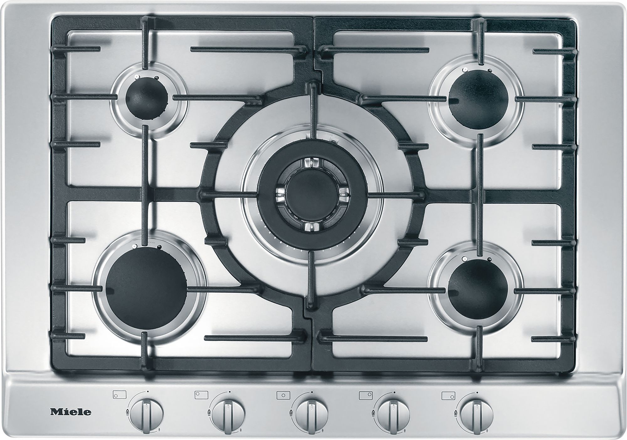 Miele KM 2032 75cm 5 Burner Gas Hob - Stainless Steel