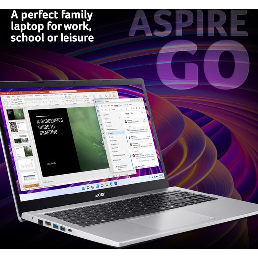 Acer Aspire Go 15 AG15-42P 15.6" Laptop - AMD Ryzen™ 5, 512GB SSD, 16 GB RAM - Silver - Annotation - Aspire Go