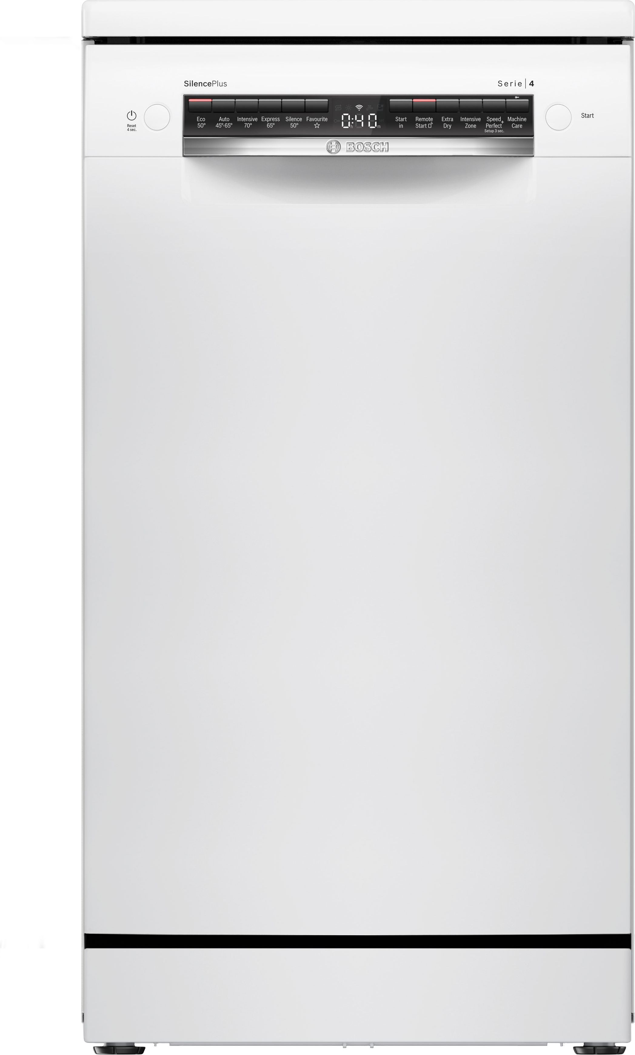 Image of Bosch Series 4 SPS4HMW49G Wifi Connected Slimline Dishwasher - White - E Rated, White