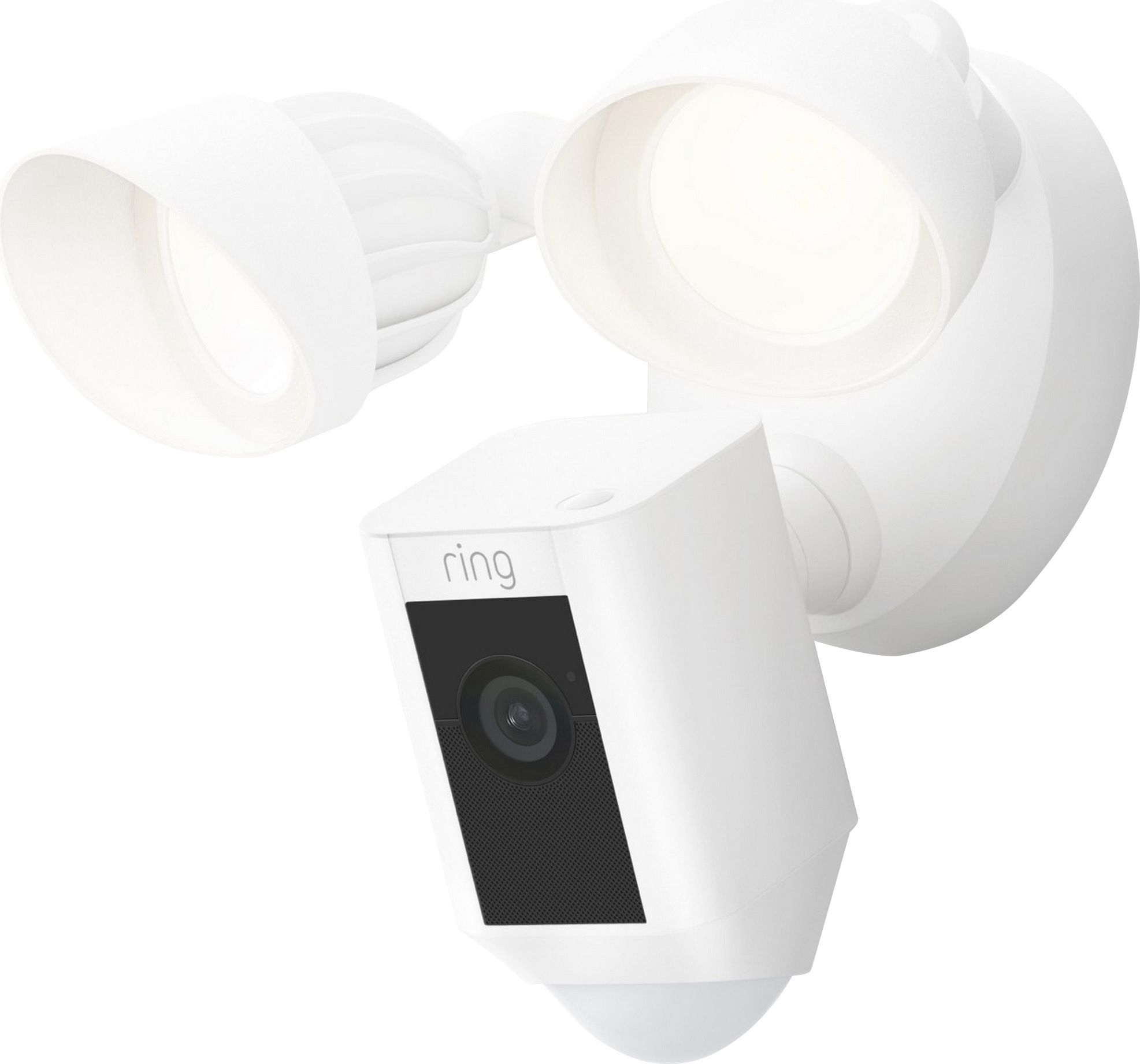 Ring Floodlight Cam Wired Plus Full HD 1080p Smart Home Security Camera - White, White