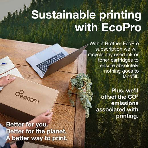 Brother MFCL2860DWEZU1 EcoPro Ready All-in-One Mono Laser Printer - Nero - Annotation - Eco pro shot