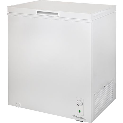 Russell Hobbs RH198CF0E1W 198L Chest Freezer - White - Left perspective shot
