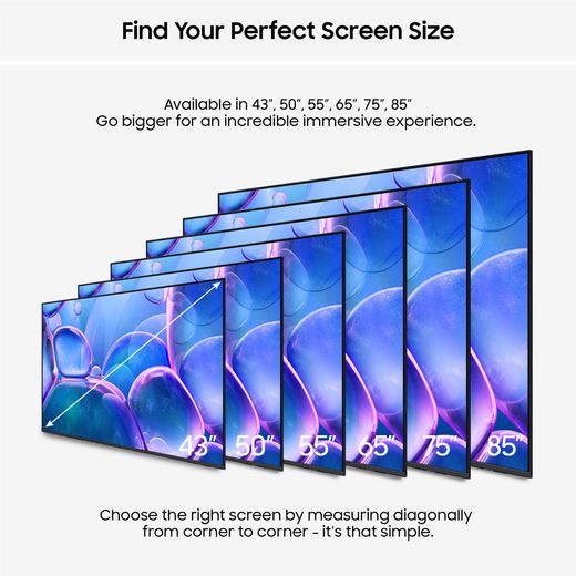 Samsung U7000F 43" 4K Ultra HD Smart TV [2025] - Annotation - Perfect screen size