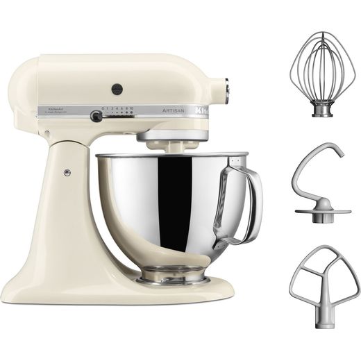 KitchenAid Artisan 5KSM125BAC Stand Mixer - Almond Cream - accessories shot