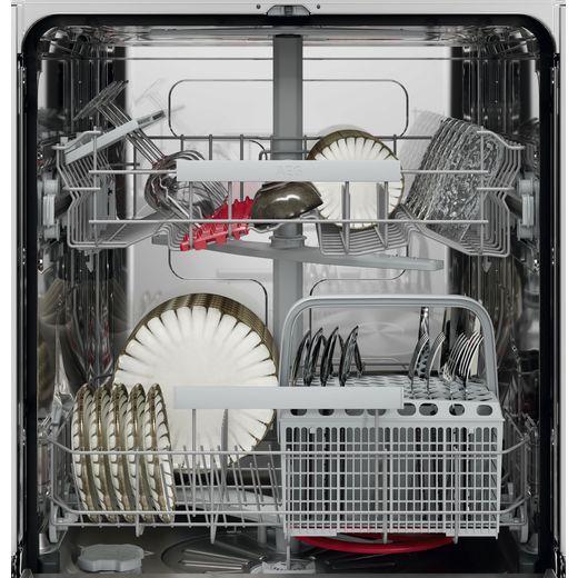 AEG 6000 Series Standard Dishwasher - Stainless Steel - close up inside shot
