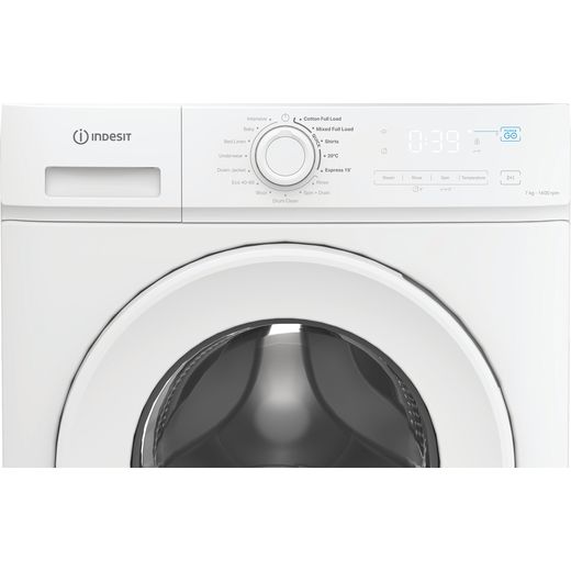 Indesit My Time IMA 764 MY TIME UK 7kg Washing Machine with 1400 rpm - White - Control panel