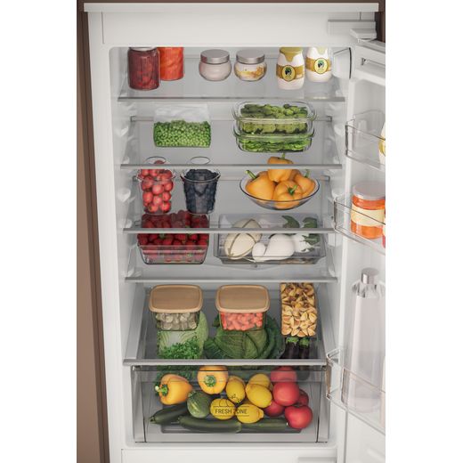 Hotpoint Integrated Fridge Freezer - White - Close up insider shot