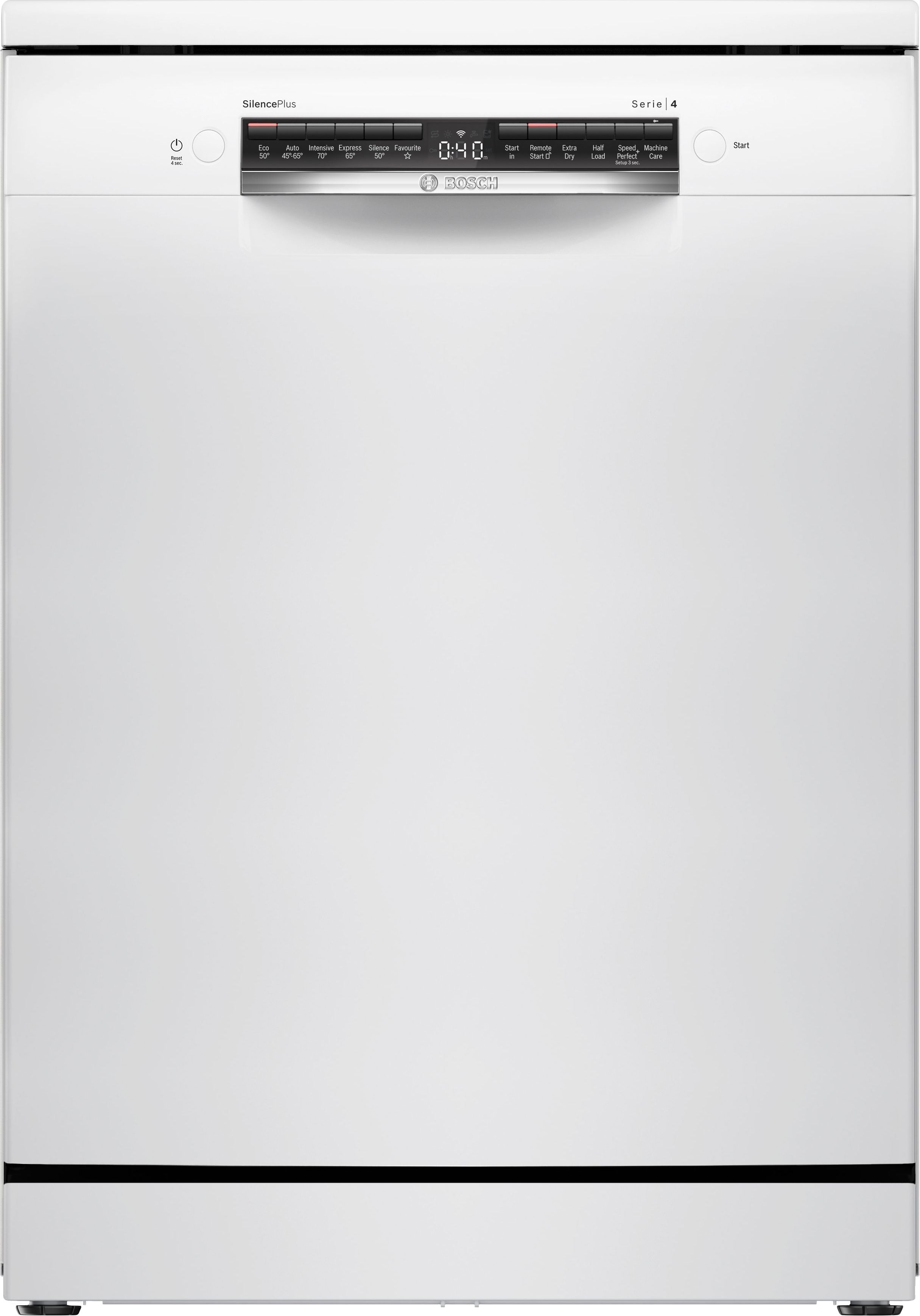 Image of Bosch Series 4 SMS4EMW06G Full Size Dishwasher - White - B Rated, White