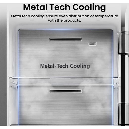 Hisense American Fridge Freezer - Black Stainless Steel - Annotation - Metal tech cooling