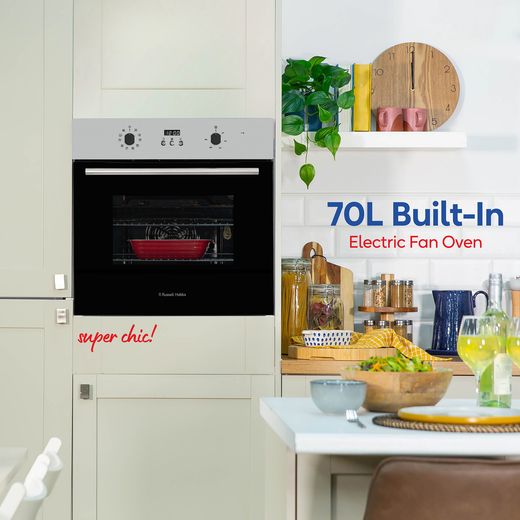 Russell Hobbs RHEO7005SS/02 Built In Electric Single Oven - Stainless Steel - Annotation - 70L