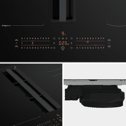 Hisense Hi6 HEH6432BSCWF 60cm Venting Induction Hob - Black - Close up detail shot