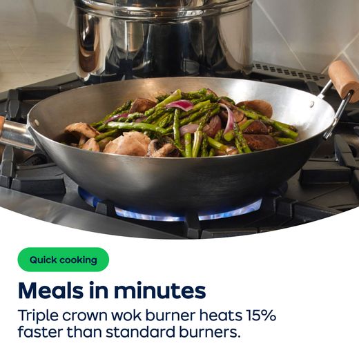Hotpoint 60cm Dual Fuel Cooker - Stainless Steel - AO Annotation - Wok-Burner