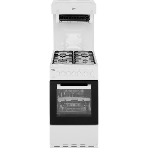 Beko KA52NEW 50cm Gas Cooker with Full Width Gas Grill - White