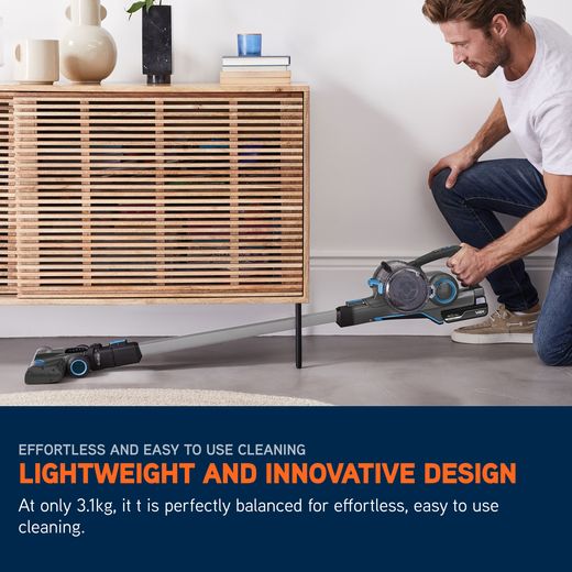 Vax ONEPWR Blade 4 Classic Plus Cordless Vacuum Cleaner with up to 45 Minutes Run Time - Blue / Graphite - Annotation - Lightweight shot