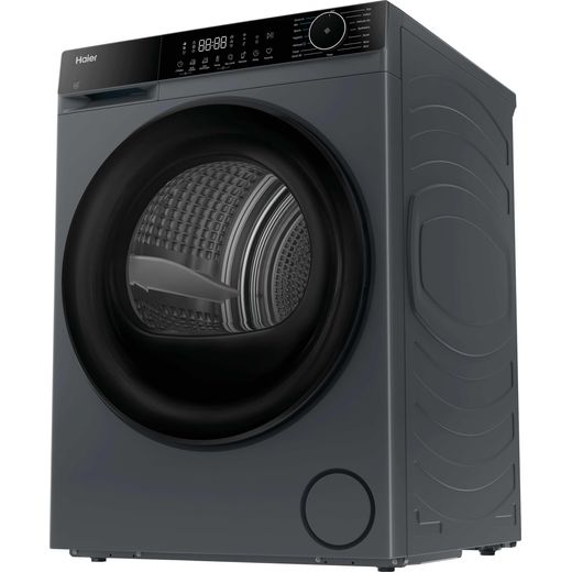 Haier X Series 5 HD80-D357GU1-UK Wifi Connected 8Kg Heat Pump Tumble Dryer - Graphite - left perpsective shot