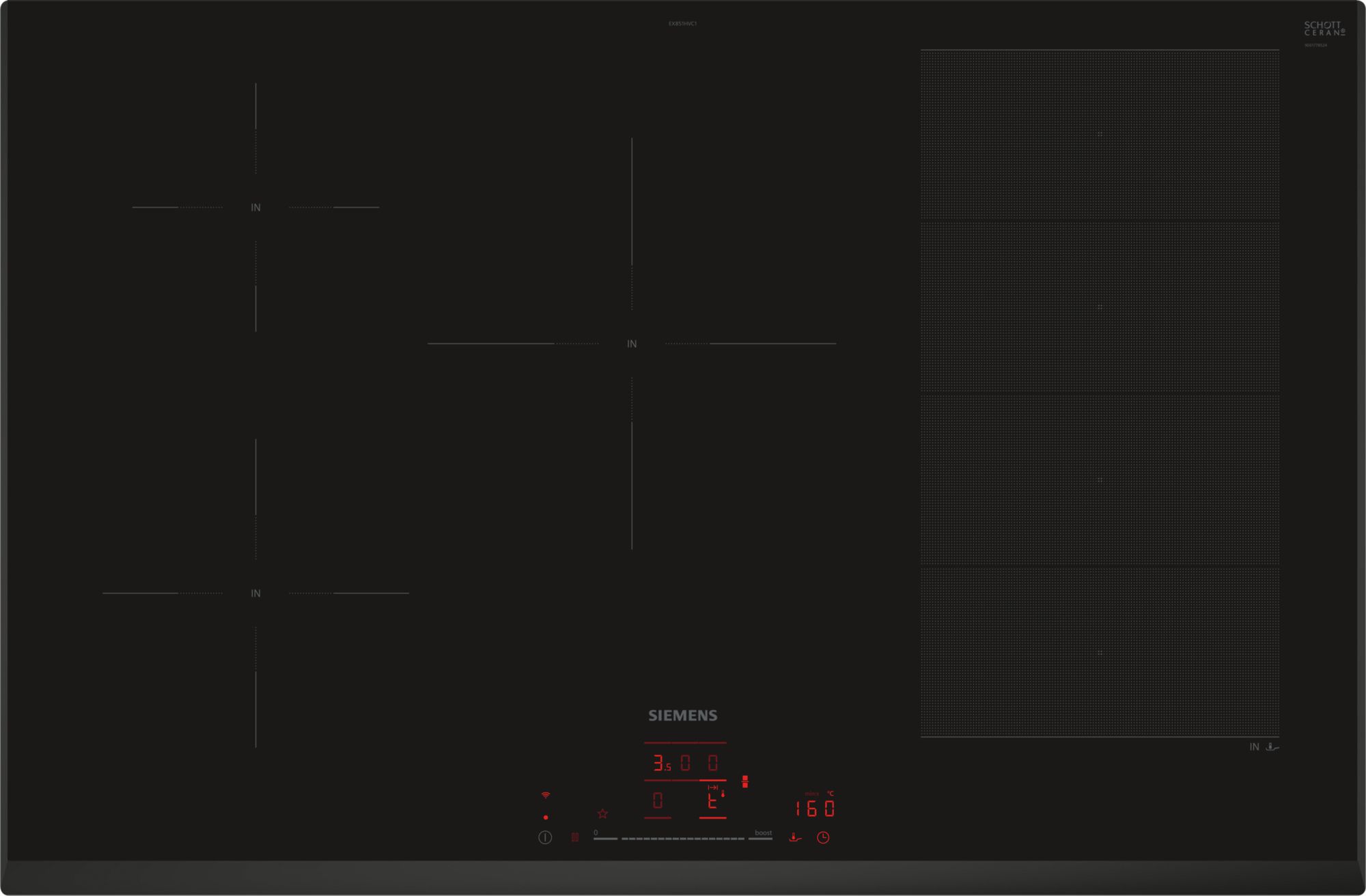 Siemens iQ700 EX851HVC1E 80cm Induction Hob - Black